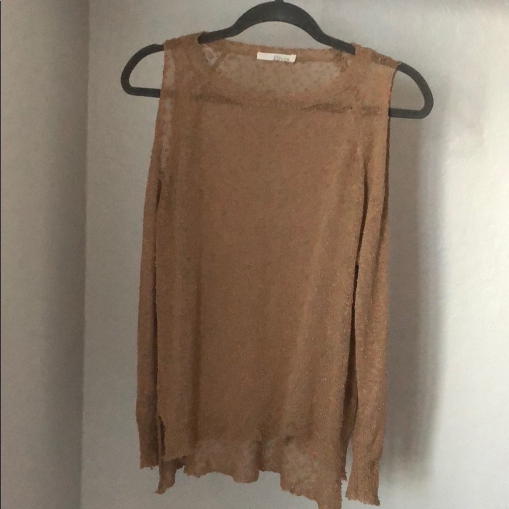 Cold shoulder sweater